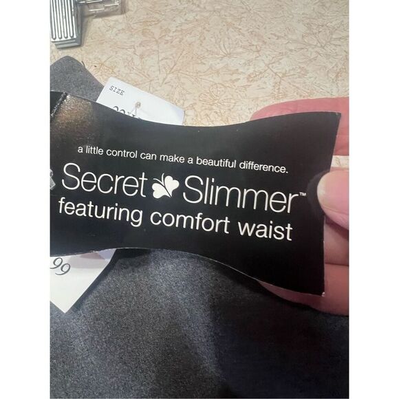 Fashion Bug Secret Slimmer Staright Leg Gray Pants Sz 22W Petite NWT - Picture 4 of 8